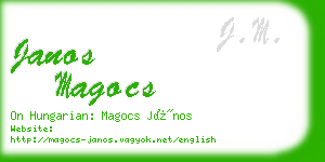 janos magocs business card